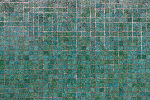 Green mosaics tile wall