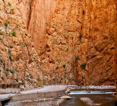  in todra gorge morocco africa and  river