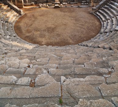  old  temple and theatre in arykanda antalya turkey asia sky and ruins