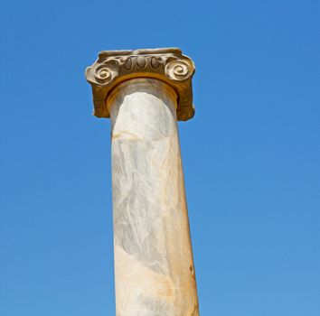 column    temple and theatre in ephesus   antalya turkey asia sky  the ruins
