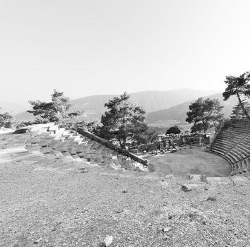  old  temple and theatre in arykanda antalya turkey asia sky and ruins