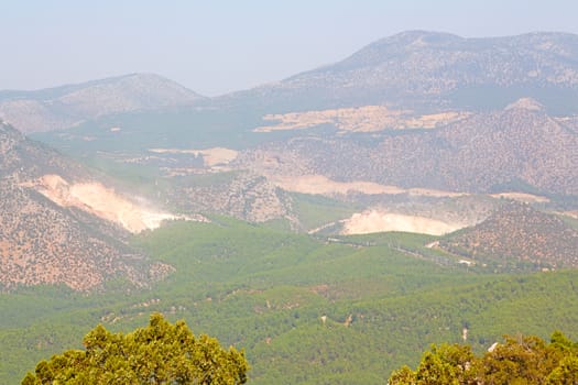  anatolia    from    the hill in asia turkey termessos old architecture and nature 