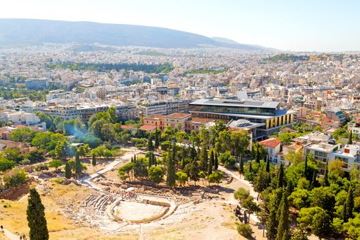 in the old europe greece and congestion of  houses new architecture 