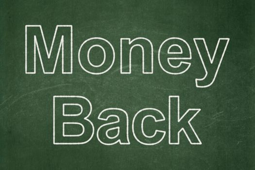 Business concept: text Money Back on Green chalkboard background