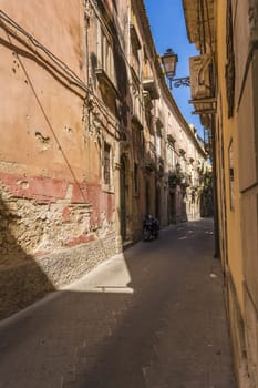 Small street at Ortigia - Syracuse, Sicily, Italy 