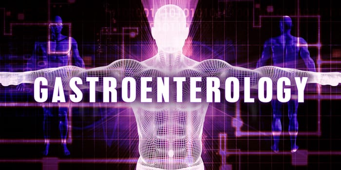 Gastroenterology as a Digital Technology Medical Concept Art