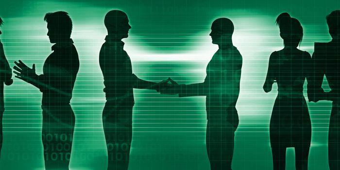 Business Networking Session as an Illustration Concept