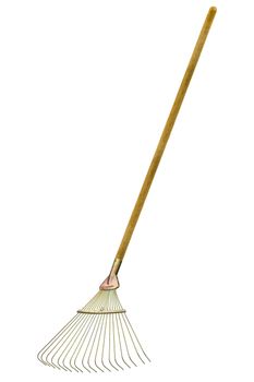 Rake isolated on white background