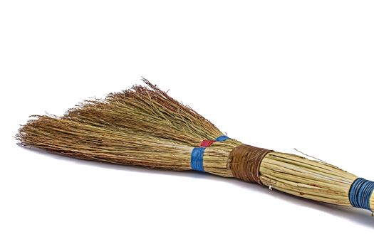 Besom, isolated on white background