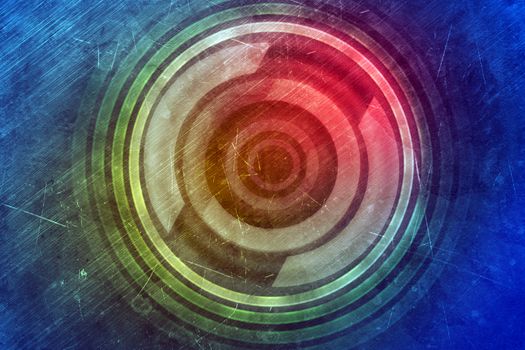 Colorful abstract background with circles and spot light