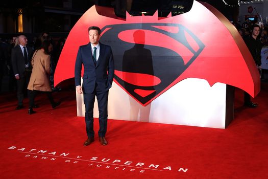 UK, London: Ben Affleck poses on the red carpet for the Batman v Superman: Dawn of Justice European film premiere in Leicester Square, London on March 22, 2016.
