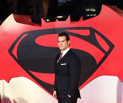 UK, London: Henry Cavill poses on the red carpet for the Batman v Superman: Dawn of Justice European film premiere in Leicester Square, London on March 22, 2016.