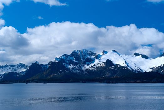 Coastline of Lofoten Islands in Norway