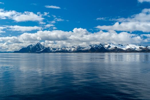 Seascape Lofoten Islands in Norway