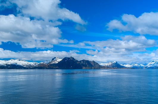 Seascape of Lofoten in Norway