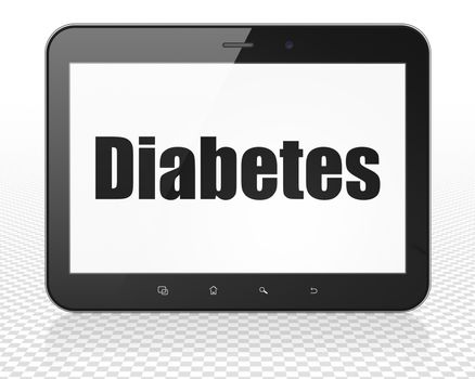 Healthcare concept: Tablet Pc Computer with black text Diabetes on display