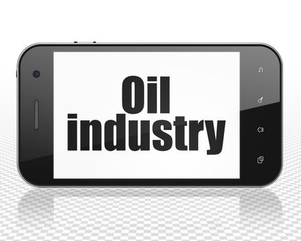 Industry concept: Smartphone with black text Oil Industry on display