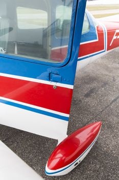 Part of Cessna 172 plane at the airport France