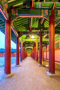 Gyeongbokgung Palace at night in seoul,Korea.