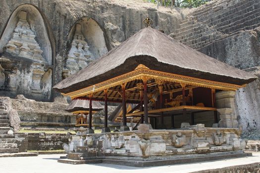 BALI, INDONESIA - DECEMBER 01, 2015: Tombs and temple of Gunung Kawi close to Ubud on December 01, 2015 in Bali, Indonesia