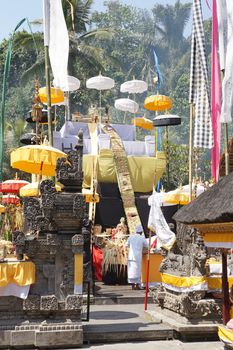 BALI, INDONESIA - DECEMBER 01, 2015: Pura Tirta Empul, one of the sights of Bali on December 01, 2015 in Bali, Indonesia