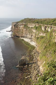 Cliff coast close to Uluwatu Temple, Bali, Indonesia