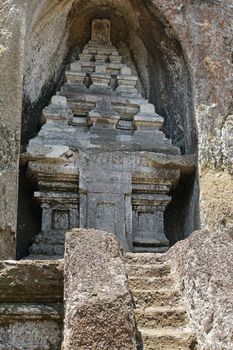 BALI, INDONESIA - DECEMBER 01, 2015: Tombs and temple of Gunung Kawi close to Ubud on December 01, 2015 in Bali, Indonesia