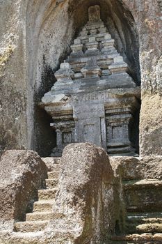 BALI, INDONESIA - DECEMBER 01, 2015: Tombs and temple of Gunung Kawi close to Ubud on December 01, 2015 in Bali, Indonesia