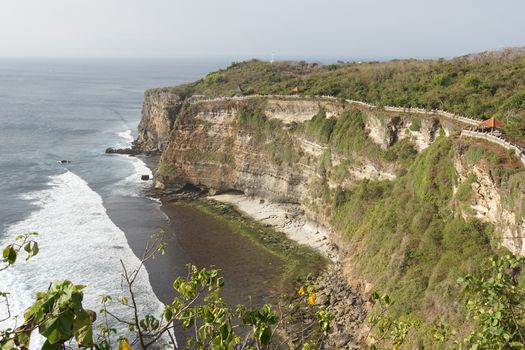 Cliff coast close to Uluwatu Temple, Bali, Indonesia