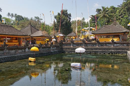 BALI, INDONESIA - DECEMBER 01, 2015: Pura Tirta Empul, one of the sights of Bali on December 01, 2015 in Bali, Indonesia