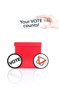 your vote counts, election or decision taking concept