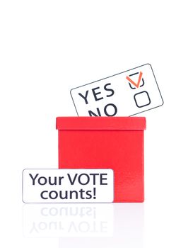 your vote counts, election or decision taking concept