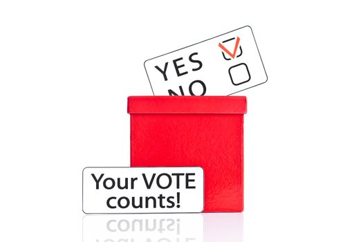 your vote counts, election or decision taking concept