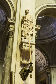 Palermo Italy - April 13 2015 Interior of the Palermo cathedral on April 13 2015 at Sicily, Italy