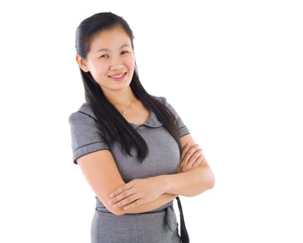 Asian Educational/Business woman on white background