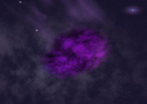 Far being shone nebula and star field against space. "Elements of this image furnished by NASA".