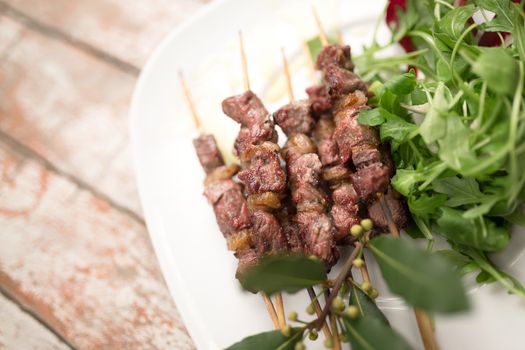 Arrosticini, typical sheep meat food of abruzzo