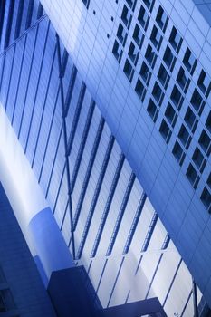 View of skyscrapers, modern glass architecture