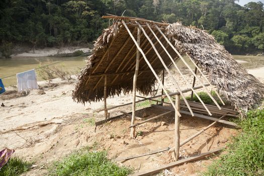 Malaysia.Tribal village in the upper Royal Belum rainforest.