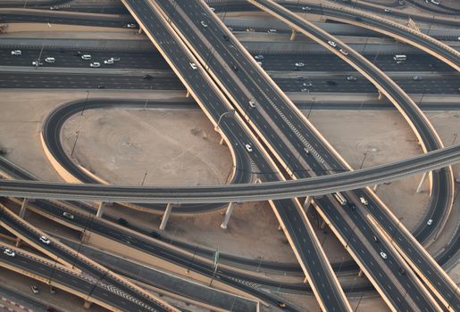 Dubai, UAE. Aerial view from the height of Burj Khalifa