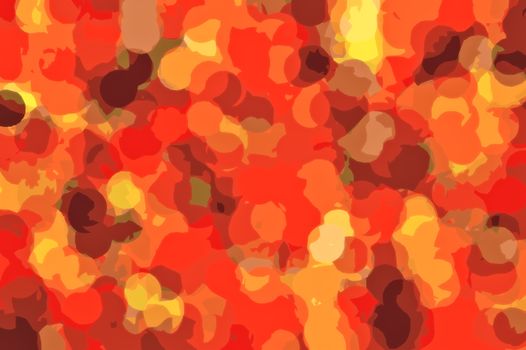 red and yellow drawing and painting circle abstract background