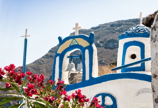 Therasia is an island in the volcanic island group of Santorini in the Greek Cyclades.