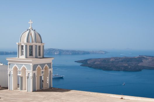 Catholic chapel in Fira, Santorini, Greece