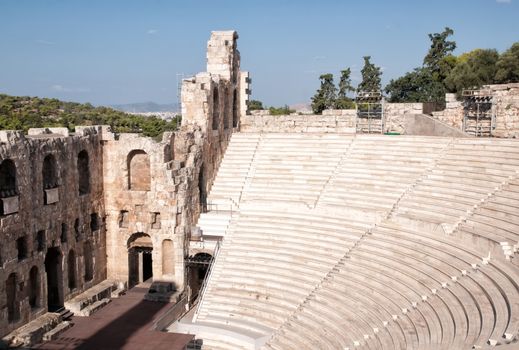 Athenian magnate Herodes Atticus built this theatre in memory of his wife, Aspasia Annia Regilla.