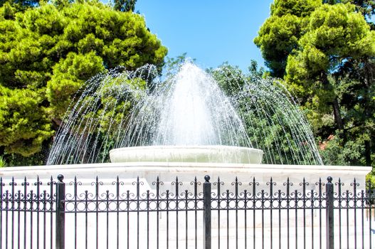 The fountain in front of Zappeion building, Athens, Greece