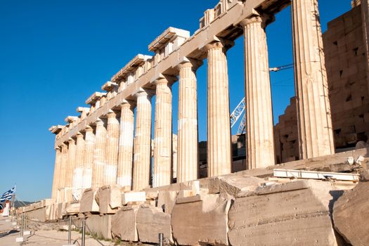 The Partenon, the most important surviving building of Classical Greece, is former temple, dedicated to the goddess Athena.