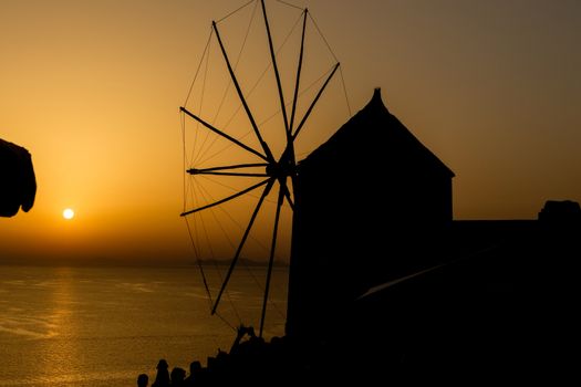 Windmill in Oia, Santorini, Greece