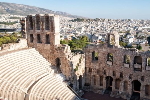 The Odeon of Herodes Atticus theatre in Athens, Greece