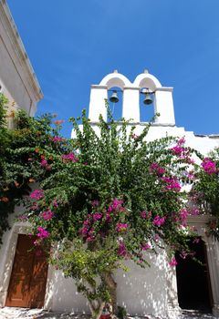 Belfry with two bells in Parikia, Paros, Greece