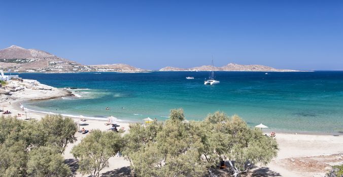 The beautiful picturesque fishing village of Naoussa is located in a huge bay in Paros island.